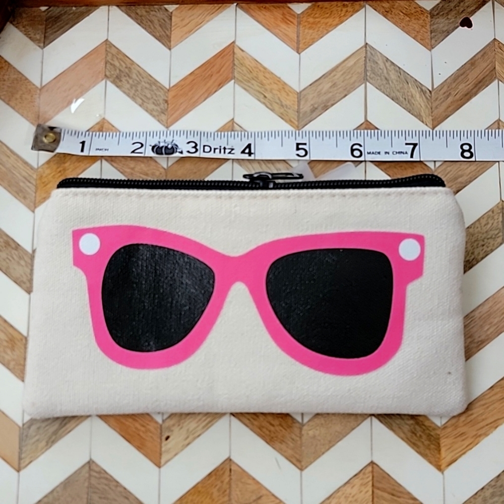 Padded Canvas Zip Pouch BRAND NEW ☆with the 🏷tags!